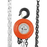 czyuRachel 1T Handkettenzug, Kettenzug handseilwinde, 360° Drehbarer Haken, Handseilzug mit Ratsche, 3m Kette, Kettenblockaufzug