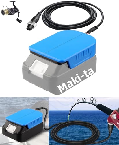 für Daiwa für Shimano Angeln Rolle Batterie Adapter, für Makita 18V Akku Arbeit für Daiwa für Shimano14.4V Elektrische Angelrolle,für Spinnrolle bg 3000 4000 5000 Salzwasser Süßwasser Angeln