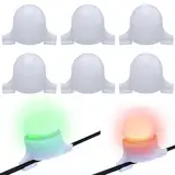 DAJASD Elektronisch Bissanzeiger, 6PCS Fischbissalarm mit Bewegungssensor, Nachtlicht Knicklicht Angeln, Nachtangeln, Angeln Alarm Glocke, LED Alarm Leuchte Angeln, Clip-on-Fischbissanzeiger