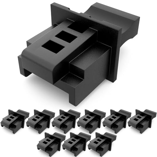 10x RJ45 Staubschutz Stecker Kappe Blindstopfen Netzwerk Dose Schutz Buchse LAN - schwarz