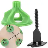 RENOPAX Fliesen Nivelliersystem für Profis und Laien - Fliesenverlegehilfe 2mm Fugen - Fliesenverlegesystem - Fliesenleger Set für 6-16mm Fliesen (Start Set 50x Zugh. + 100x Gewindelasch.)