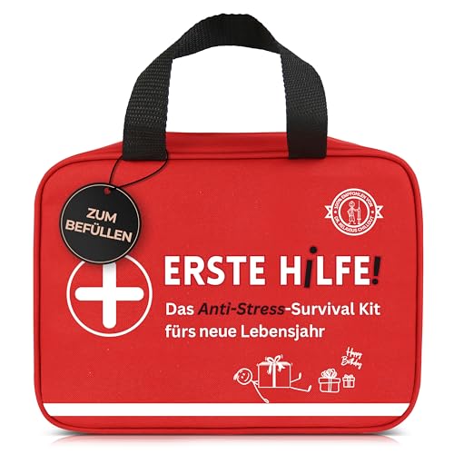 GLÜCKSGUT® ERSTE Hilfe Tasche zum Geburtstag | Ohne Inhalt | Lustiges Geschenk zum Befüllen