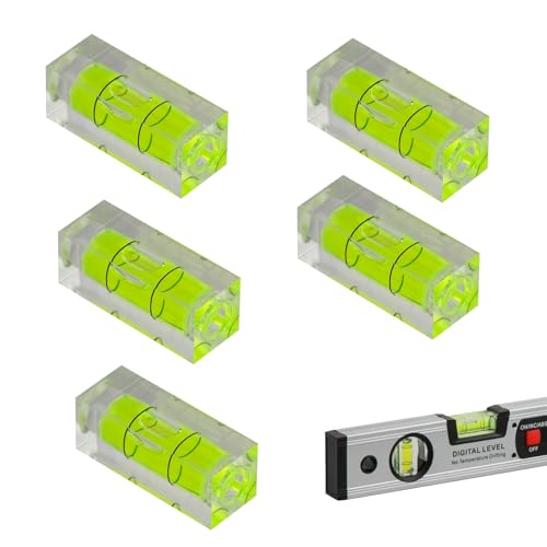 Mini Wasserwaage, 5 Stück Kleine Wasserwaage, Bubble Small Level Spirit Level Bubbles, Wasserwaage Klein(15 × 15 × 40 MM)