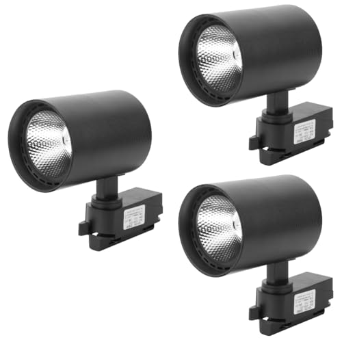 UKCOCO 3stücke Deckenstrahler Cob Lampe Mit Verstellbarem Kopf Für Einzelhandelsbeleuchtung Für Kleidungsgeschäfte Und Wandkunst-ausstellungen Schwarz