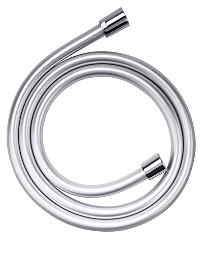 Duschschlauch 1,6m - YEAUPE PRO Brauseschlauch mit Verdrehschutz, 160 cm, Standard 1/2" Anschluss, Flexibel & knickfest, Trinkwassergerecht & druckgeprüft, Silber