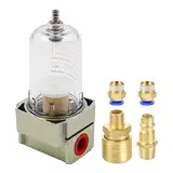 Hsthe Sea Wasserabscheider, Druckluftfilter Ölabscheider mit Schnellkupplung für Kompressorfilter, Druckluft 1/4 Zoll Filter
