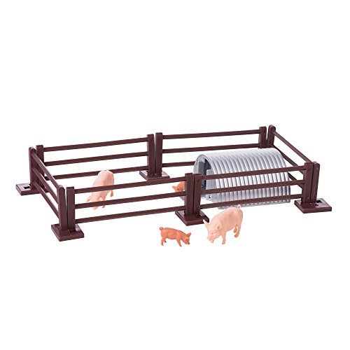 Tomy 43140 Britains Schweine mit Zaun und Stall – Detailgetreues Spielzeugset mit Tierfiguren und Zubehör zum Spielen & Sammeln - für Kinder ab 3 Jahre