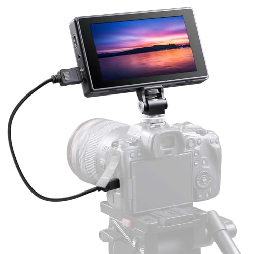 Godox GM55 4K HDMI Video Monitor 5,5" Touchscreen, Kameramonitor mit 3D-LUT, 1920x1080 IPS-Touchscreen für DSLR-Kamera Sony Canon Fujifilm, Kompatibel mit F550/F750/F970 (separat erhältlich)