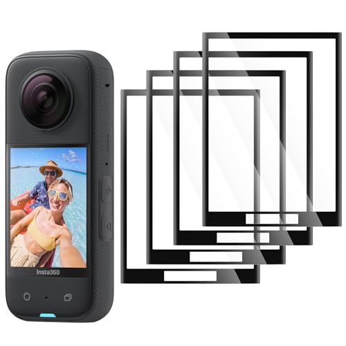 Hianjoo 4 Stück Schutzfolie Kompatibel mit Insta360 X3, Displayschutz Kompatibel mit Insta360 X3, Anti-Kratzen HD Klare Displayschutzfolie