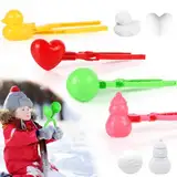 MOOKLIN ROAM Schneeball Former, 4 Stück Schneeballzange Schneeball Maker, Sandball Schneeball Clip, Schneeformen Winter Outdoor Spielzeug für Kinder Schneeballschlacht Spiele, Zufällige Farbe