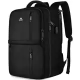 MATEIN Reiserucksack für Easyjet Handgepäck 45x36x20, Handgepäck mit Schuhfach und USB Ladeanschluss 17,3 Zoll Laptop Rucksack Wasserabweisend Herren Damen für Reise Business 35L, Schwarz