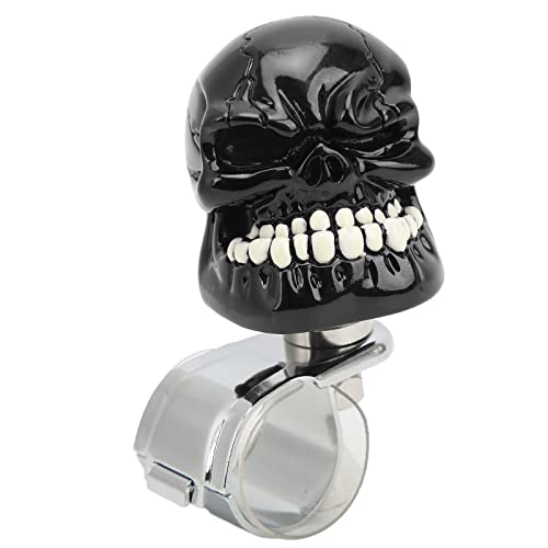 Lenkradknauf, Totenkopf-Lenkradknauf Spinner Suicide Power Handle für Autos, LKW, Traktoren, Boote(Schwarz)