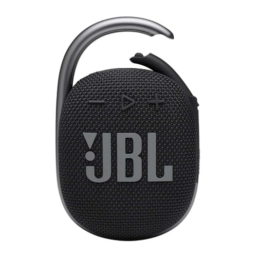 JBL CLIP 4 Bluetooth Lautsprecher in Schwarz – Wasserdichte, tragbare Musikbox mit praktischem Karabiner – Bis zu 10 Stunden kabelloses Musik Streaming