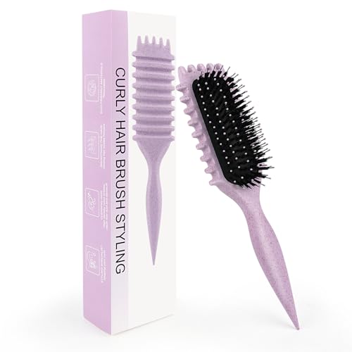 AWAMRWA Lockenbürste, Curly Hair Brush, Bounce Curl Brush zum Kämmen und Formen, Reduziert Ziehen und Locken Trennung für Definierte Trendige Locken