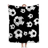HQMOMO Fußball Kuscheldecke für Kinder,Kinderdecke 3D Fußball-Flanell Fleece Decke,Sofadecke Tagesdecke TV Decken,Geschenke für Jungen,kinderdecke,Geschenke jährige Jungen (E,150x200CM)
