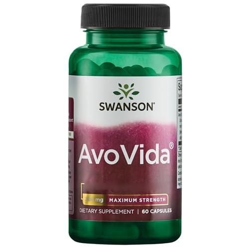 Swanson, Avovida Maximum Strength, 60 Kapseln, 300mg Unverseifbare Lipide je Dosis, Glutenfrei, GMO frei, Geschmacksneutral