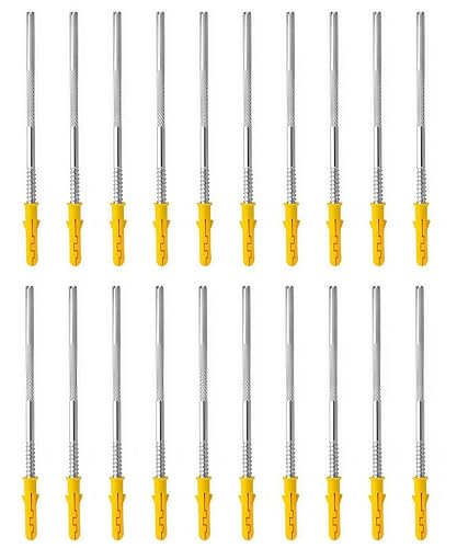 20 Stück Unsichtbare Regalhalterung, 6x130 mm Wandhalterung Regalbrett Halterung, Regalbodenträger, Tablarträger, Wandkonsole, Regalbodenhalter, Wandregal Halterung Unsichtbar