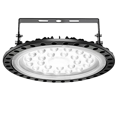 LED Werkstatt Deckenleuchte Werkstattleuchte LED UFO Industrielampe, SMD 2835 Hallenstrahler, 100W Hallenleuchte Industrial Hallenstrahler Hallenbeleuchtung Werkstattbeleuchtung, Kaltweiß 6000-6500K