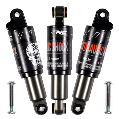 CNCLOL Fahrrad Stoßdämpfer Hinten, Fahrrad dämpfer 165mm x 750lbs für Mountainbike/Mtb/Mtn/ebike/Elektroroller/Dirtbike Hydraulische Shock Absorber.
