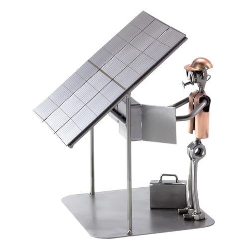 Steelman24 I Schraubenmännchen Solaranlagenbauer I Made in Germany I Handarbeit I Geschenkidee I Stahlfigur I Metallfigur I Metallmännchen