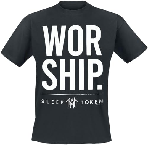 Sleep Token Worship Männer T-Shirt schwarz M 100% Baumwolle Band-Merch, Bands, Nachhaltigkeit
