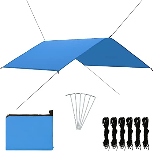 KATERYY Outdoor-Tarp 4x4 m Blau Garten Balkon