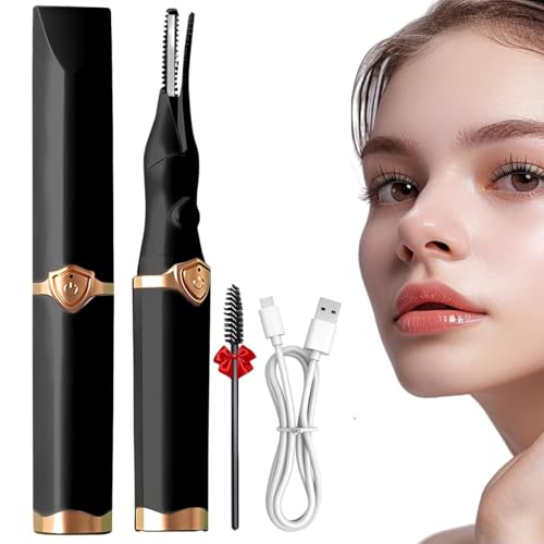 Beheizte Wimpernzange, Elektrische Wimpernzange für 10S Schnelles Aufheizen mit 3 Temperaturmodi, Natürliches Wimpernbiegen für 24 Stunden für Damen Make-up Werkzeuge