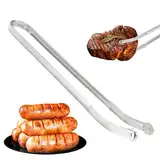 Grillzange Drehbar | 15 Zoll Grillwurst Grillzange Edelstahl | Küche Fleischzange mit Glatten Rollen Auf Der Oberseite | Leichte Küchenzange zum Grillen