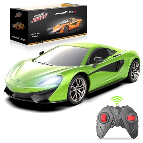 JOLLY FUN mcLaren 570S, Ferngesteuertes Auto, 1:24 Offiziell Lizenziert Modellauto, RC Modell Spielzeug Car Geschenk für 3-18 Jahre Kinder, Grün