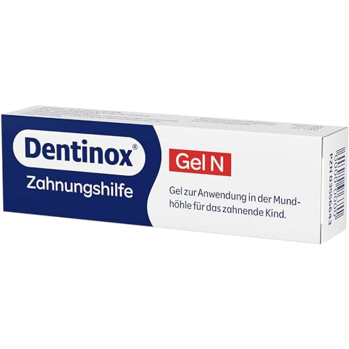 Dentinox Gel N Zahnungshilfe - Zuckerfrei mit entzündungshemmender Kamillentinktur - Die millionenfach bewährte Hilfe beim Durchbruch der ersten Zähnchen, Geschmacksneutral - 10g