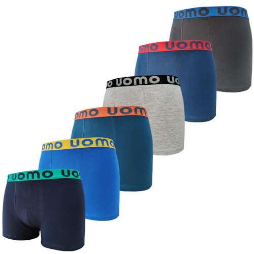 6er Pack Jungen Boxershorts Unterhose aus Baumwolle Größen 134-140 (134, 140,6er Pack Farbmix 2)