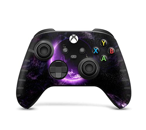 Skins4u Gamepad Wrap Aufkleber kompatibel mit Xbox Series S X Controller Design Schutz Folie Faceplate Cover Vinyl Skins Purple Space