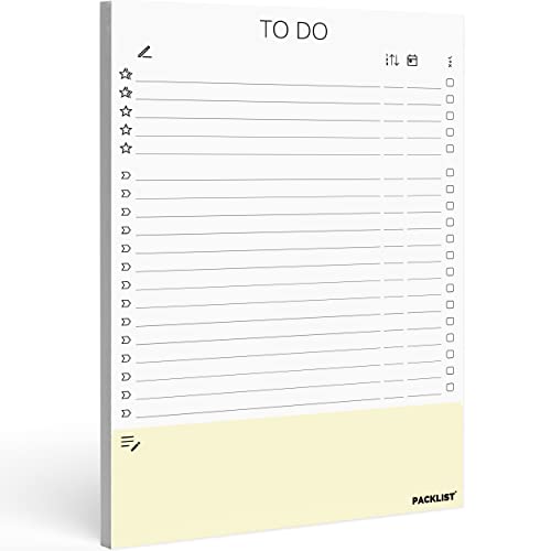 PACKLIST® To-Do-Liste zum Organisieren – Ideal zum Organisieren & Priorisieren, Produktivität steigern, Zusammenarbeit & Ziele erreichen – DIN A5 / 52 Seiten
