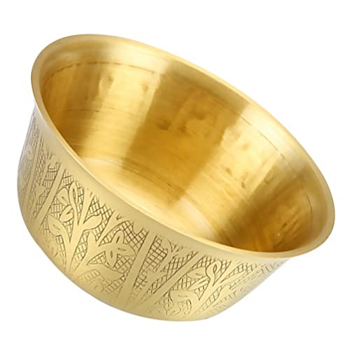 TOPBATHY Dekoration Buddhistisches - Angebot- Schüssel Tibetanische Yoga- Meditation Anbetungsschüsseln Tempel Buddhistin Opfertischdekoration (Golden) Decoraciones para Uñas Räucherschale