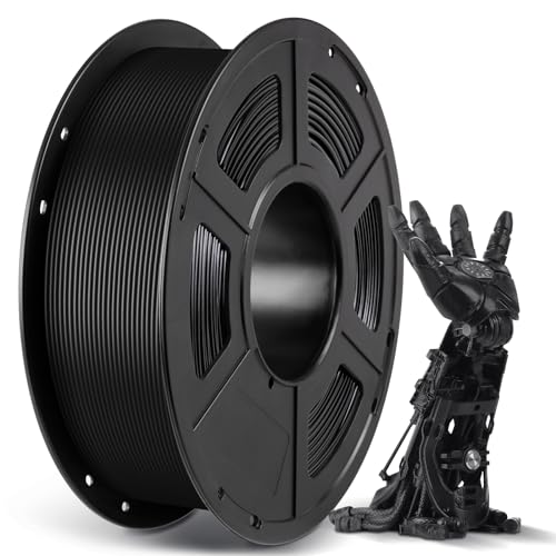 ANYCUBIC Filament 1.75 PLA Schwarz, 1kg 3D Drucker Filament PLA, Filament 3d Druckmaterialien, Vakuumverpackung, Ordentliche Spule