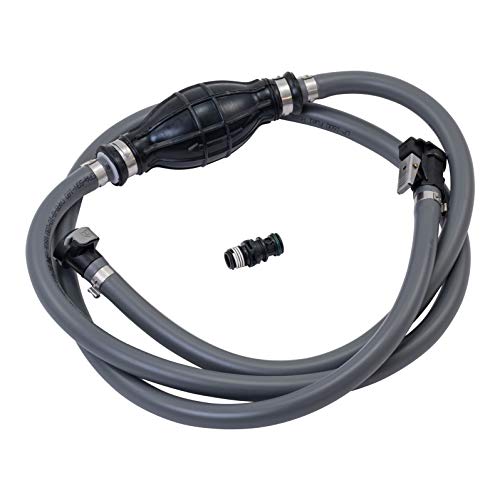 attwood 93806MUS7 Kraftstoffleitungs-Kit für Boote, 1,8 m x 0,9 cm, für Quecksilbermotoren mit universellem spritzlosem Kraftstoffanschluss, grau