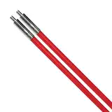 C.K Mightyrod Pro Kabeleinziehstange, 1 m, 7 mm Durchmesser, 2 Stück, rot, T5431