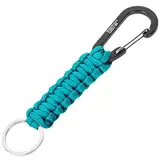 EOTW Paracord Schlüsselanhänger Karabiner Personalisiert Karabinerhaken D Ring Schlüsselband Schlüsselring für Motorrad Auto Camping Wandern Männer Frau Kinder (1 Hellblau)