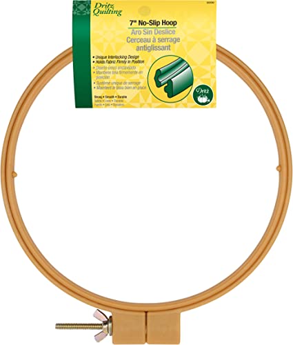 Dritz Quilting No-Slip Hoop 7-inch, Natural