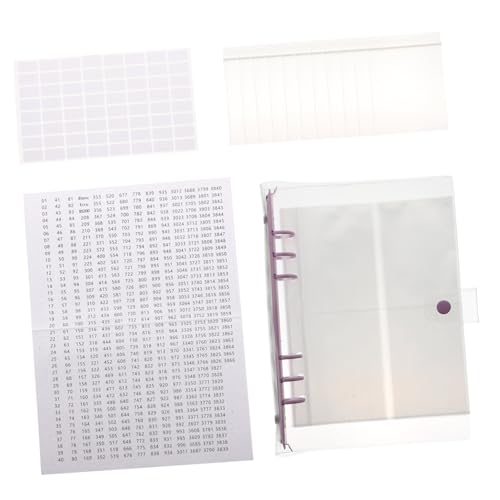 KONTONTY 1 Satz Diamantmalerei-aufbewahrungsbuch Würfel-Aquarium Organizer Für Aufbewahrungstaschen Schmuckanhänger Kartenhalter Binder DIY Bastelwerkzeug Papier Rezept Violett Siegel