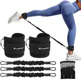 Flintronic Fußschlaufen Kabelzug mit D-Ringen, Fußschlaufen für Fitness Training, Fußmanschetten Kabelzug für Männer und Frauen Beinstrecker, Ankle Straps für Fitness Gesäßmuskeln und Beintraining