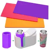 Rierousy Silikon Sublimation Tassen Rohlinge, Sublimation Becher Wraps 3 Dicken Kompatibel mit cricut-Becherpresse Silikonmanschette zum Bedrucken von Bechern