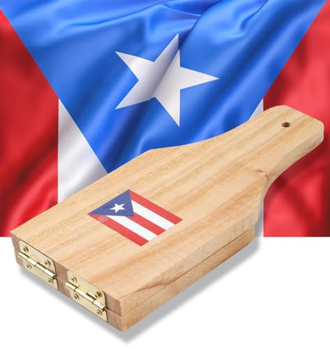 Puerto Rico Tostonera Platano authentische Wegerichpresse für perfekte Tosteine, traditionelles Holzdesign, ideal für lateinamerikanische Küche und Küche zu Hause (mittlere Größe)