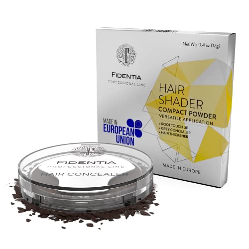 Fidentia Hair Shader 12g | Made in EU | Haar Concealer zur Haarverdichtung & Ansatzkaschierung - Dunkelbraun