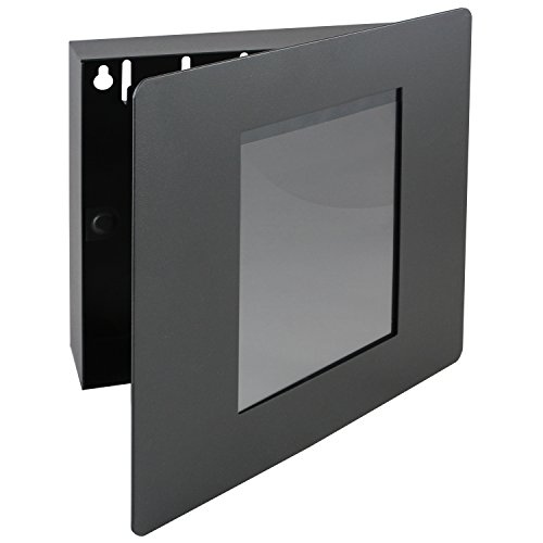 HMF 1050-02 Schlüsselbox mit Fotorahmen 5 Haken, 22,0 x 20,0 x 5,0 cm, schwarz