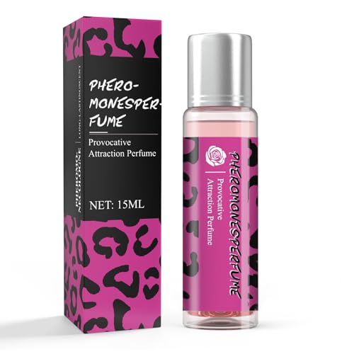 Pheromone Parfums für Frauen, Pheromon-Köln für Frauen, um Männer anzuziehen, setzt beispielloses Selbstvertrauen und Charme frei, Roll-On Typ, TSA Ready, 15ML, Pink