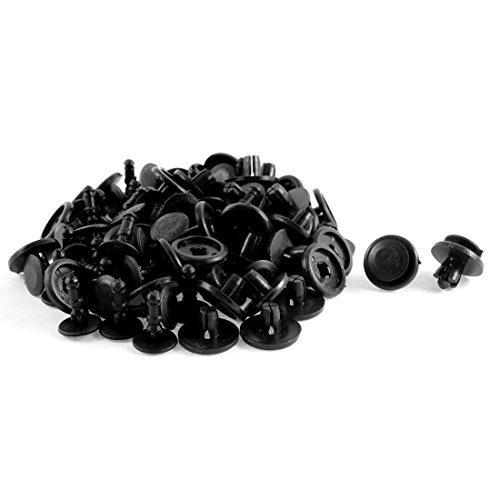 sourcing map 50 Stk. 7mm Loch Durchmesser Kunststoff AutoTuer-Karte Autoverkleidung Befestigung Clip de