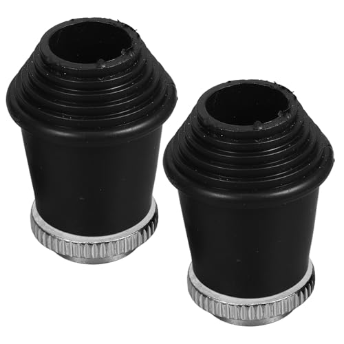 Yardwe 2 Stück Trommelfußpolster Bass Und Ersatz Üben Schlagzeug Unterlage Pads Beine Ärmel Für Trommelfüße Drum-rack-hardware Anti-rutsch-trommelkissen Drum-rack-teile Gummi Black