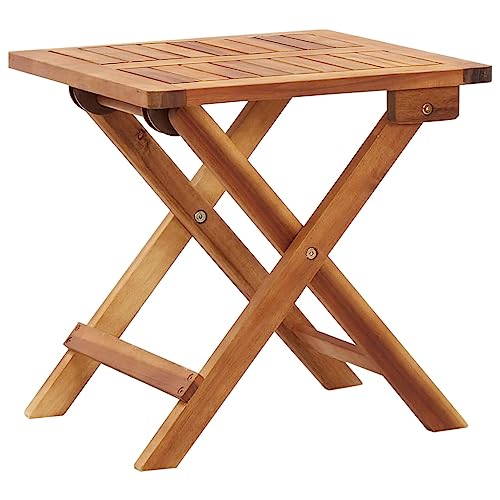 vidaXL Akazienholz Massiv Garten Couchtisch Klappbar Gartentisch Beistelltisch Klapptisch Balkontisch Holztisch Teetisch 40x40x40cm