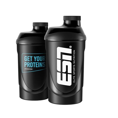 ESN Shaker, Get Your Proteins, Blau 600 ml, auslaufsicher, mit Messskala zum einfachen Dosieren, frei von BPA & DEHP, geprüfte Qualität